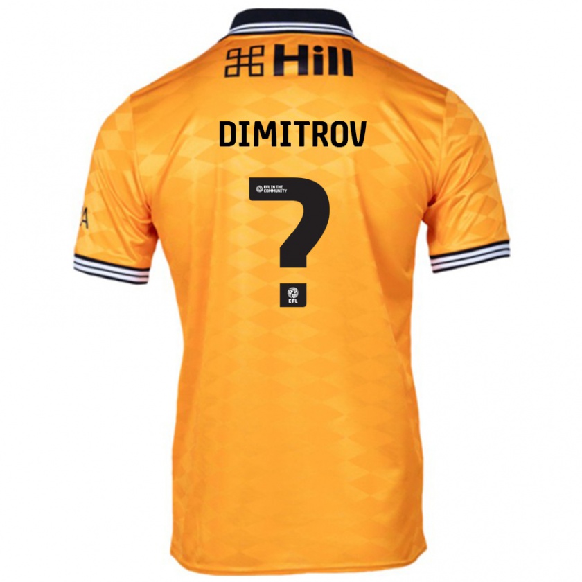 Kandiny Kinder Aleksandar Dimitrov #0 Orange Heimtrikot Trikot 2024/25 T-Shirt