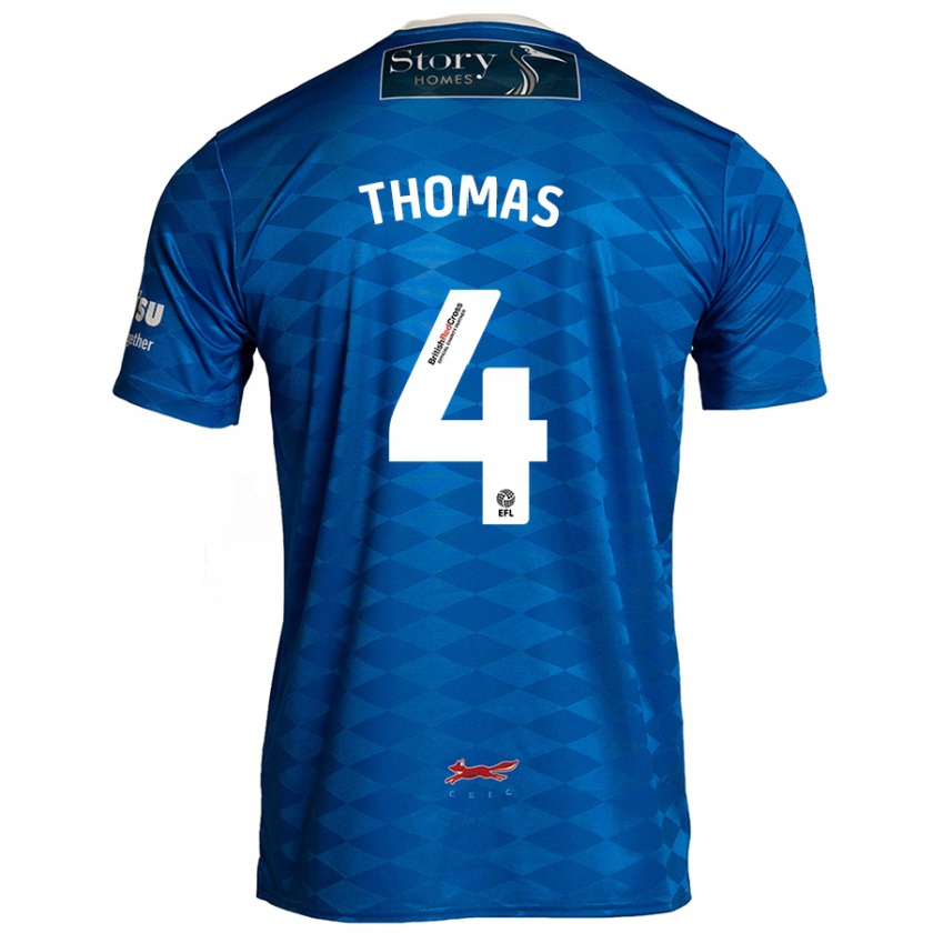 Kandiny Kinder Terell Thomas #4 Blau Heimtrikot Trikot 2024/25 T-Shirt