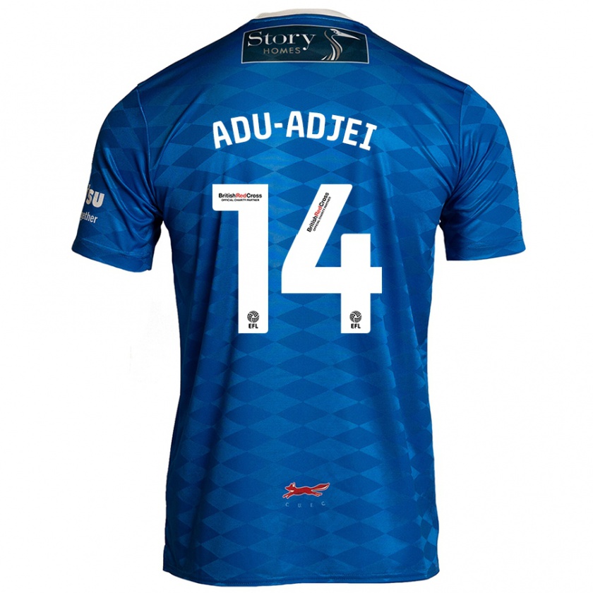 Kandiny Kinder Daniel Adu-Adjei #14 Blau Heimtrikot Trikot 2024/25 T-Shirt