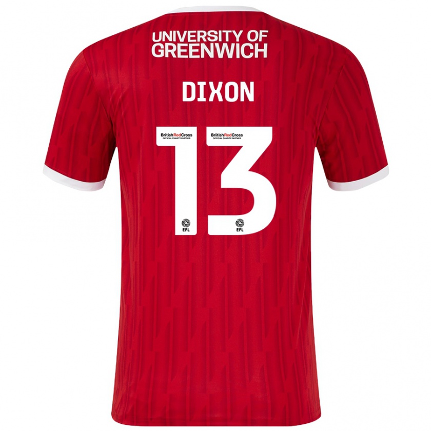 Kandiny Kinder Kaheim Dixon #13 Rot Weiß Heimtrikot Trikot 2024/25 T-Shirt