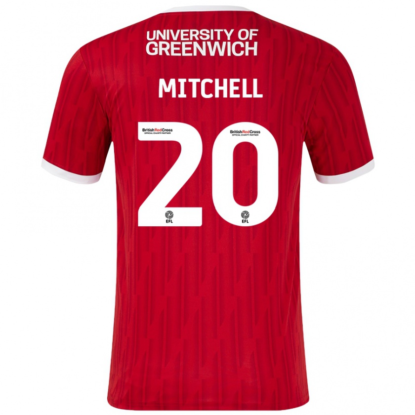 Kandiny Kinder Zach Mitchell #20 Rot Weiß Heimtrikot Trikot 2024/25 T-Shirt