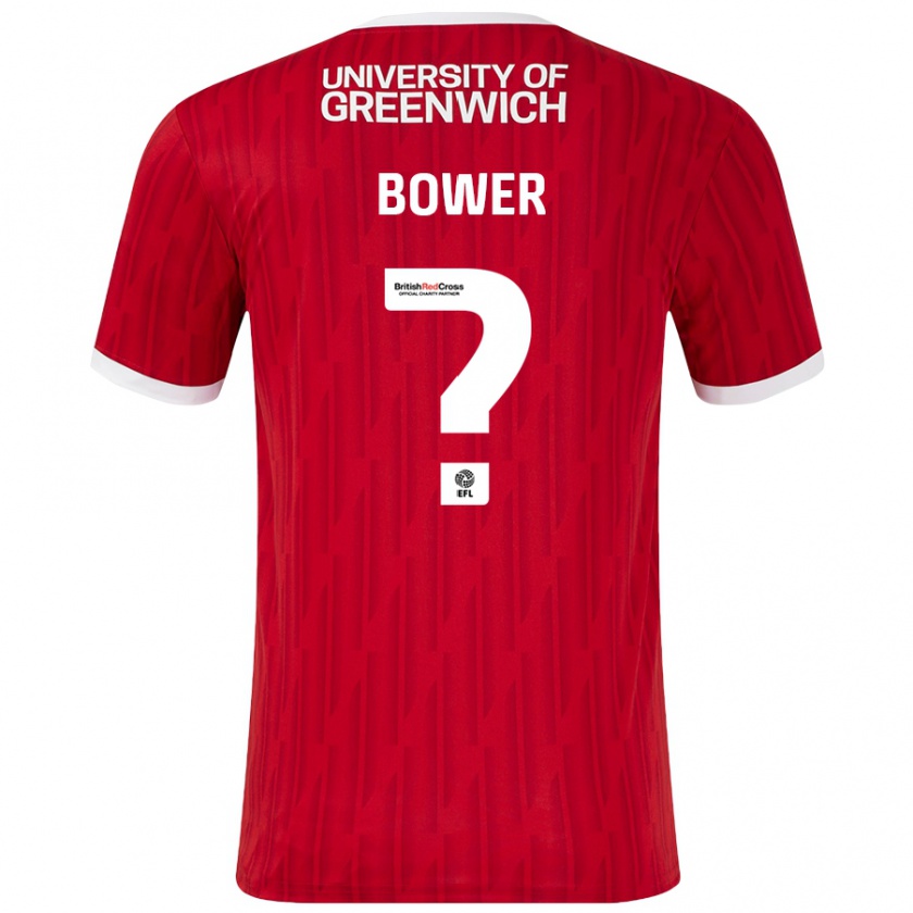 Kandiny Kinder Toby Bower #0 Rot Weiß Heimtrikot Trikot 2024/25 T-Shirt