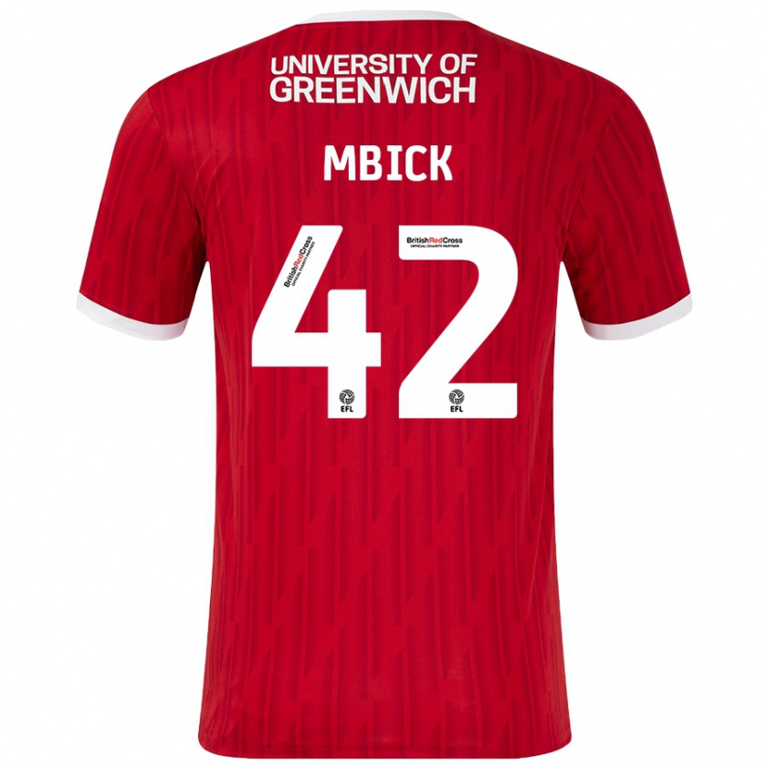 Kandiny Kinder Micah Mbick #42 Rot Weiß Heimtrikot Trikot 2024/25 T-Shirt