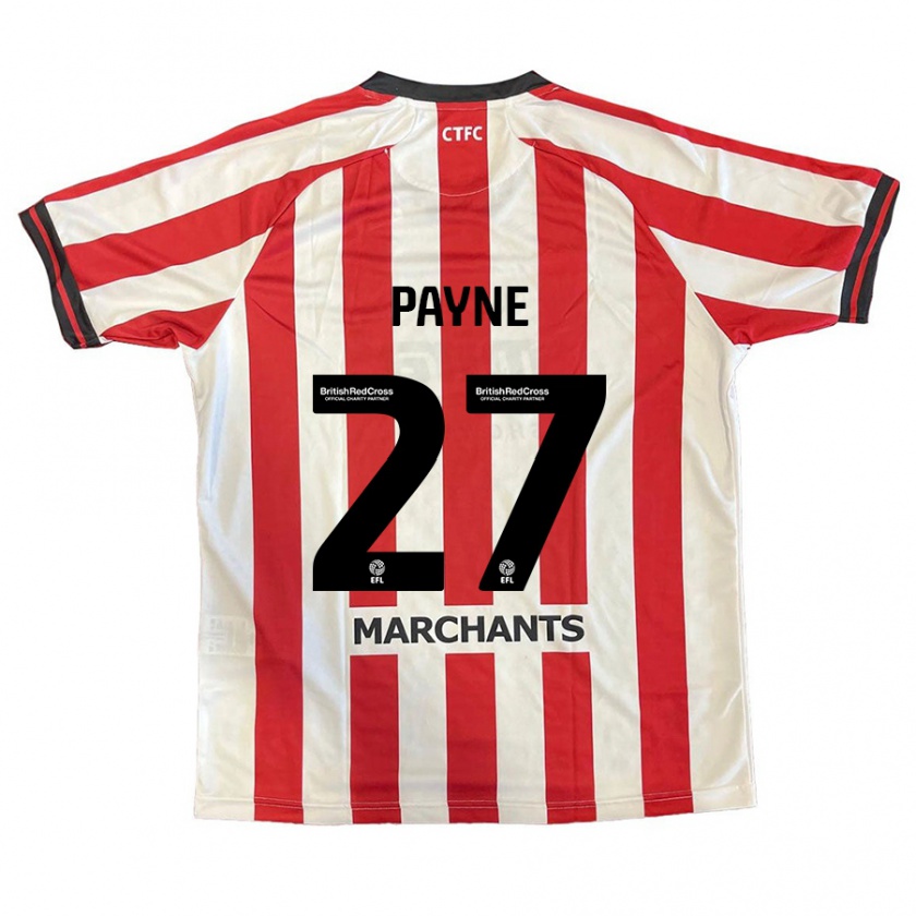 Kandiny Kinder Lewis Payne #27 Rot Weiß Heimtrikot Trikot 2024/25 T-Shirt