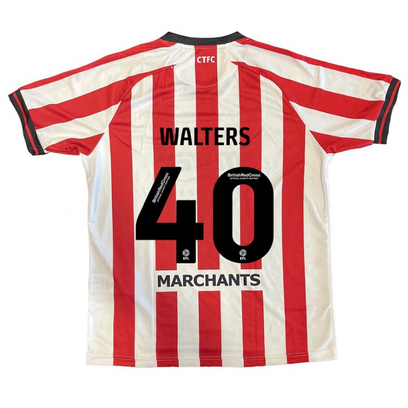 Kandiny Kinder Cameron Walters #40 Rot Weiß Heimtrikot Trikot 2024/25 T-Shirt