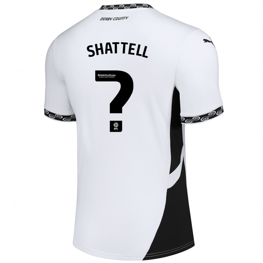 Kandiny Kinder Josh Shattell #0 Weiß Schwarz Heimtrikot Trikot 2024/25 T-Shirt