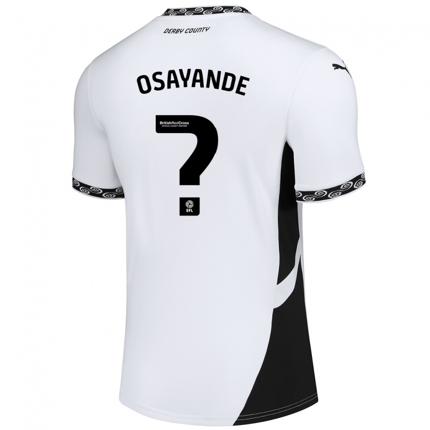 Kandiny Kinder Adisa Osayande #0 Weiß Schwarz Heimtrikot Trikot 2024/25 T-Shirt