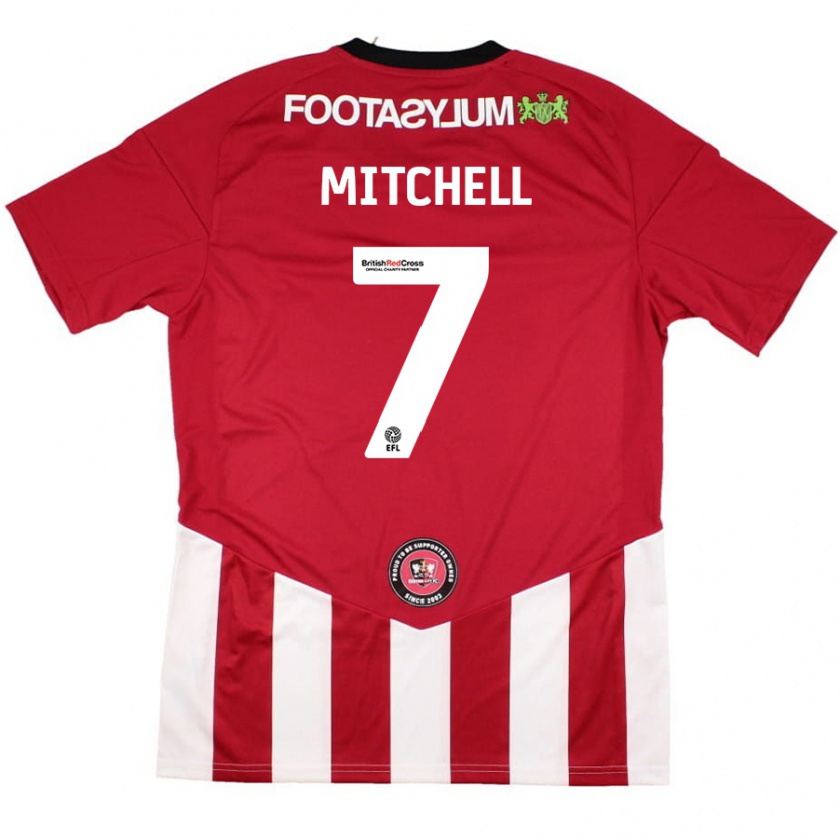 Kandiny Kinder Demetri Mitchell #7 Rot Weiß Heimtrikot Trikot 2024/25 T-Shirt