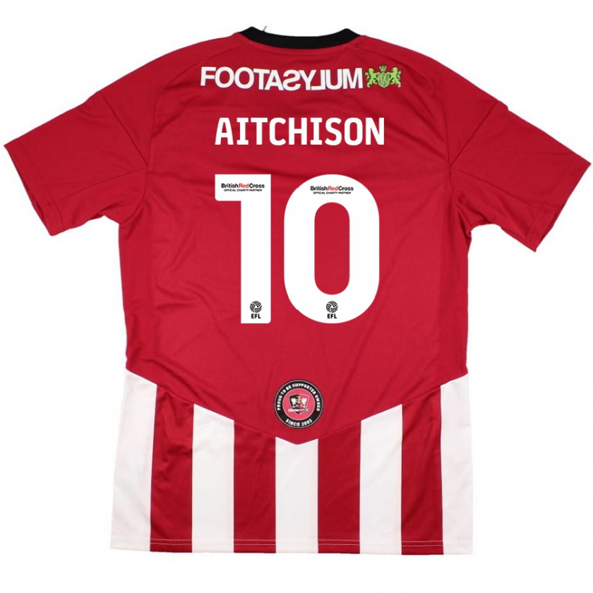 Kandiny Kinder Jack Aitchison #10 Rot Weiß Heimtrikot Trikot 2024/25 T-Shirt