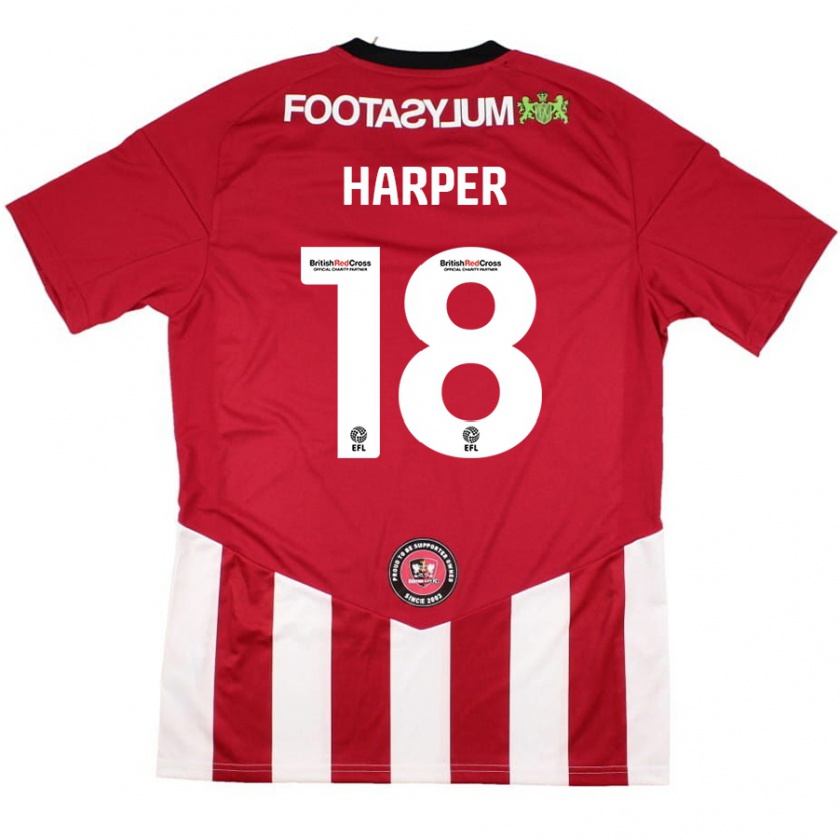 Kandiny Kinder Vincent Harper #18 Rot Weiß Heimtrikot Trikot 2024/25 T-Shirt