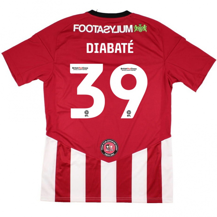 Kandiny Kinder Cheick Diabaté #39 Rot Weiß Heimtrikot Trikot 2024/25 T-Shirt