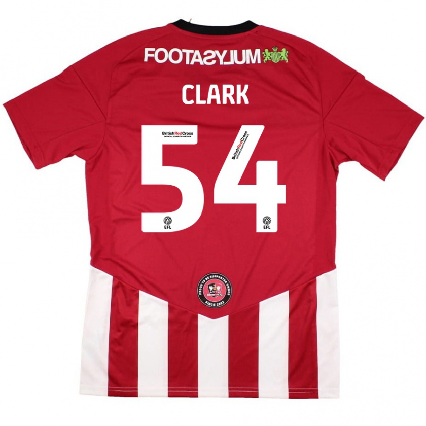 Kandiny Kinder Max Clark #54 Rot Weiß Heimtrikot Trikot 2024/25 T-Shirt