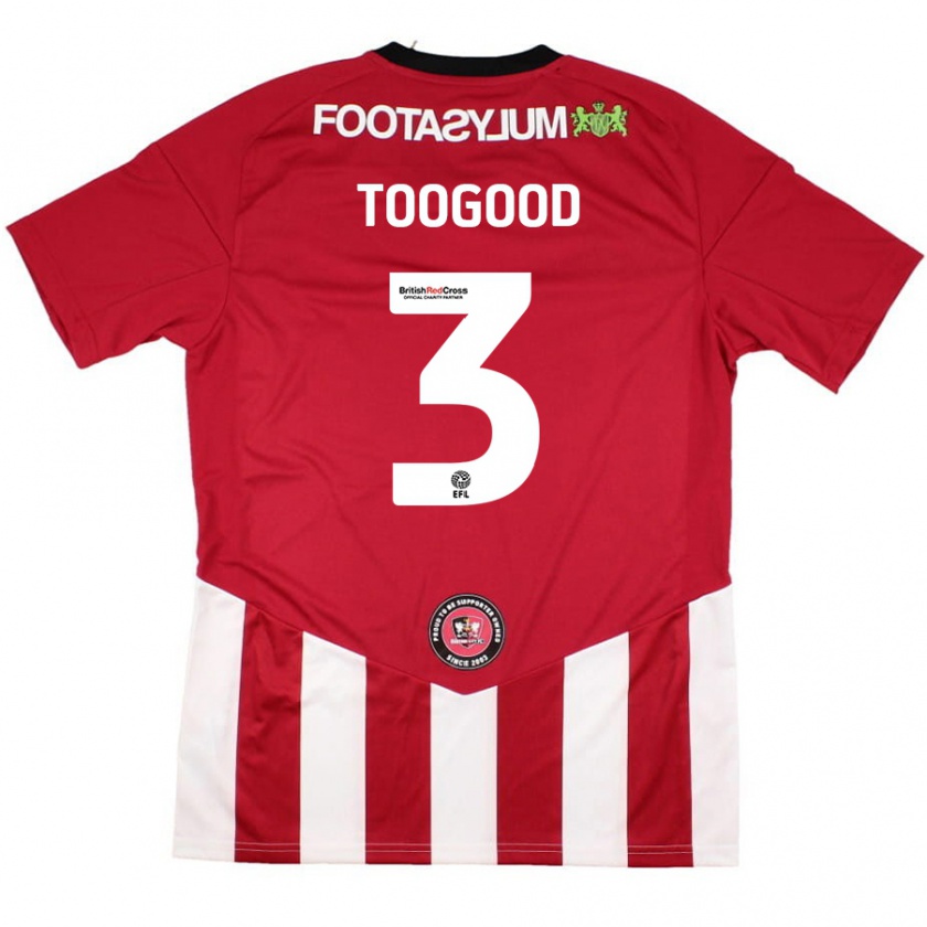 Kandiny Kinder Emily Toogood #3 Rot Weiß Heimtrikot Trikot 2024/25 T-Shirt