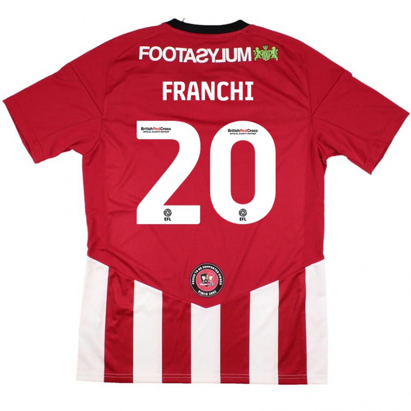 Kandiny Kinder Matilda Franchi #20 Rot Weiß Heimtrikot Trikot 2024/25 T-Shirt