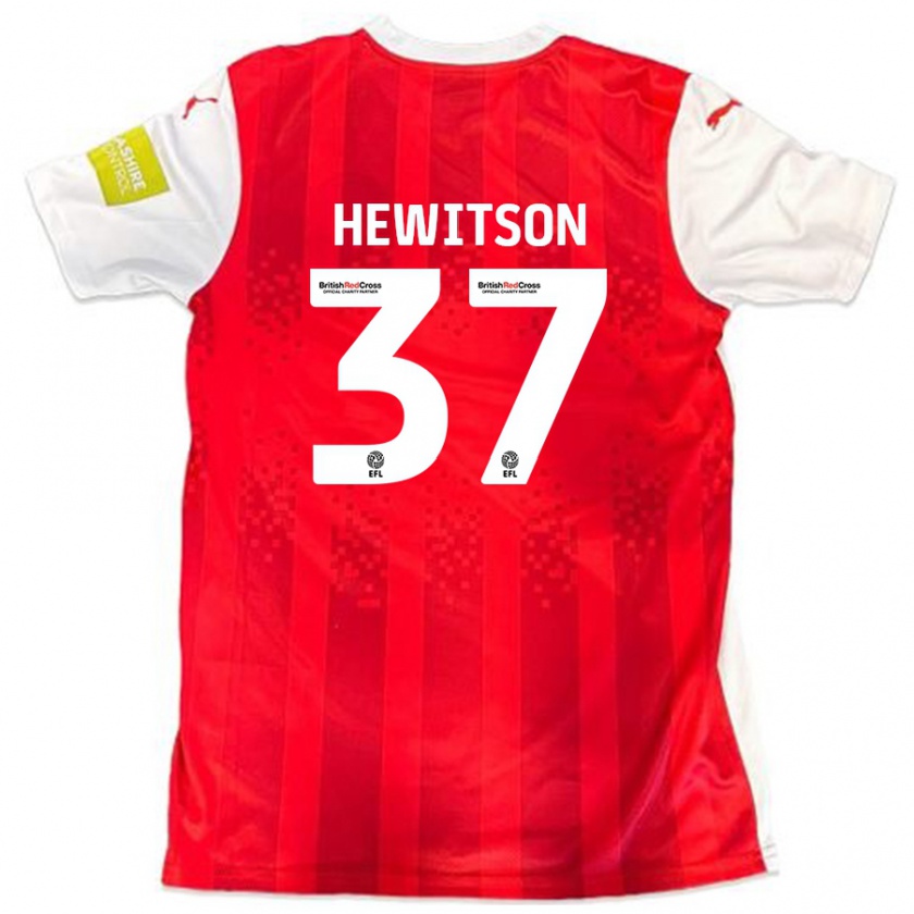 Kandiny Kinder Luke Hewitson #37 Rot Weiß Heimtrikot Trikot 2024/25 T-Shirt