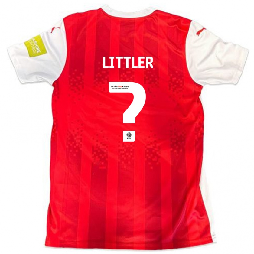 Kandiny Kinder Zack Littler #0 Rot Weiß Heimtrikot Trikot 2024/25 T-Shirt