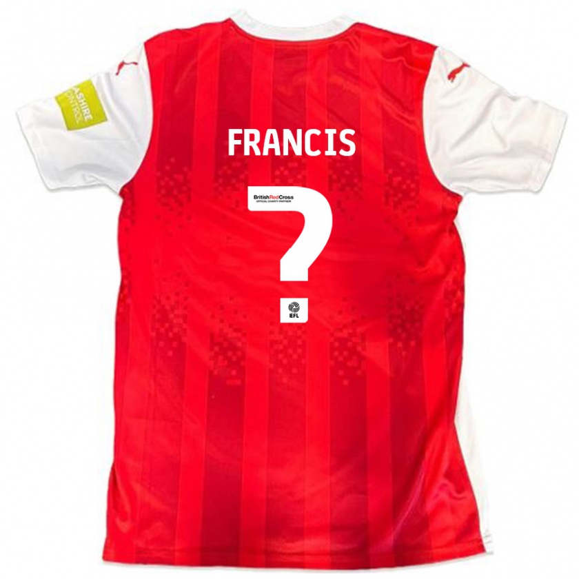 Kandiny Kinder Dannen Francis #0 Rot Weiß Heimtrikot Trikot 2024/25 T-Shirt