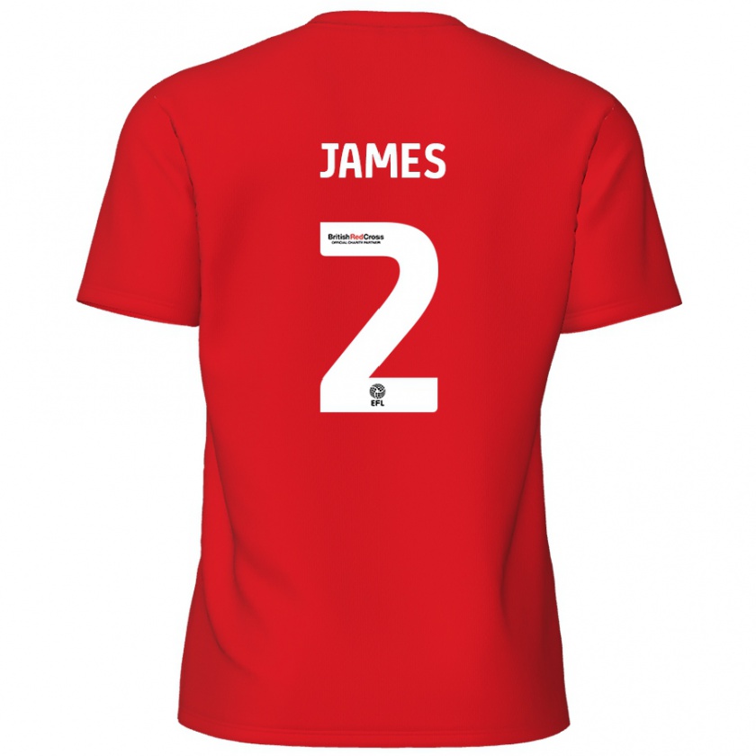 Kandiny Kinder Tom James #2 Rot Heimtrikot Trikot 2024/25 T-Shirt