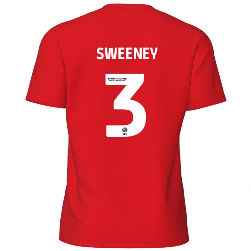 Kandiny Kinder Jayden Sweeney #3 Rot Heimtrikot Trikot 2024/25 T-Shirt