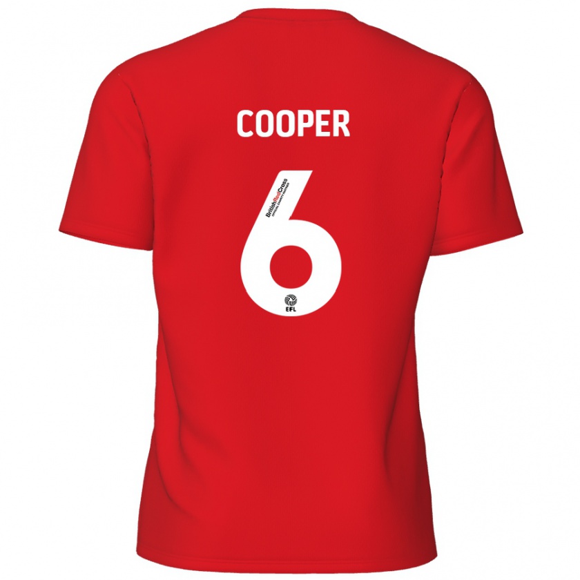 Kandiny Kinder Brandon Cooper #6 Rot Heimtrikot Trikot 2024/25 T-Shirt