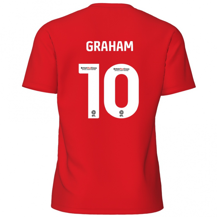 Kandiny Kinder Jordan Graham #10 Rot Heimtrikot Trikot 2024/25 T-Shirt