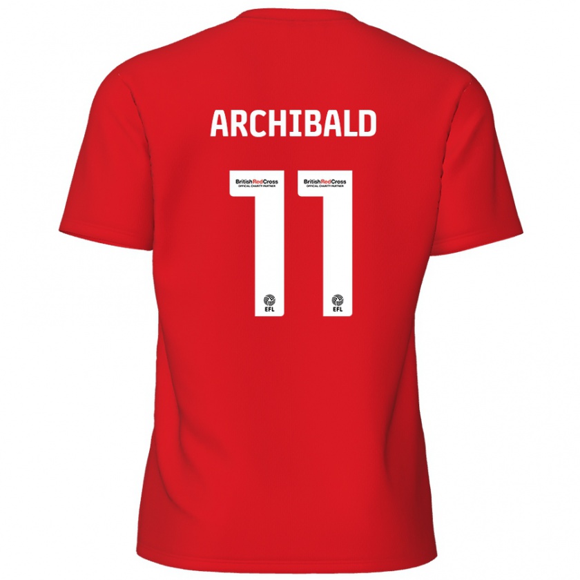 Kandiny Kinder Theo Archibald #11 Rot Heimtrikot Trikot 2024/25 T-Shirt