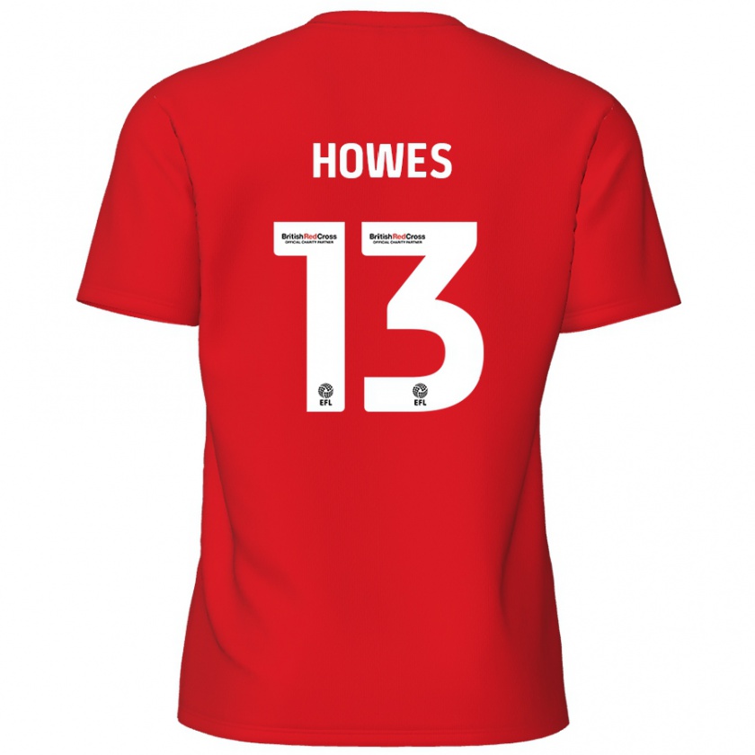 Kandiny Kinder Sam Howes #13 Rot Heimtrikot Trikot 2024/25 T-Shirt