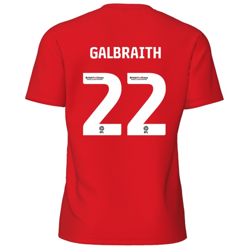 Kandiny Kinder Ethan Galbraith #22 Rot Heimtrikot Trikot 2024/25 T-Shirt