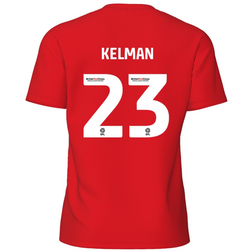 Kandiny Kinder Charlie Kelman #23 Rot Heimtrikot Trikot 2024/25 T-Shirt