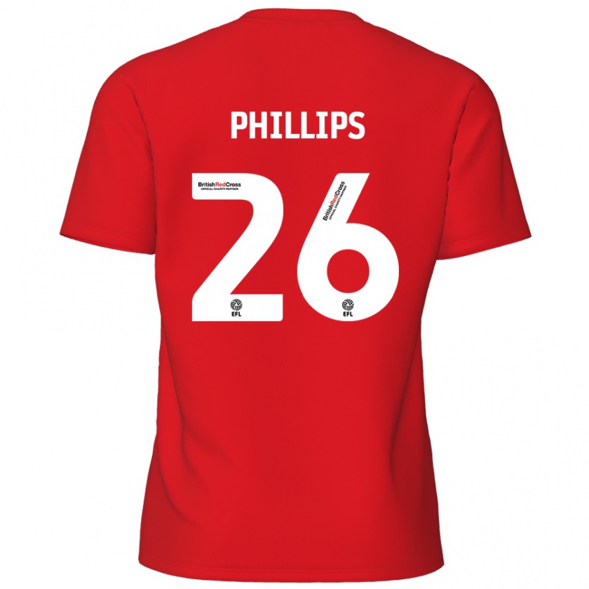 Kandiny Kinder Noah Phillips #26 Rot Heimtrikot Trikot 2024/25 T-Shirt