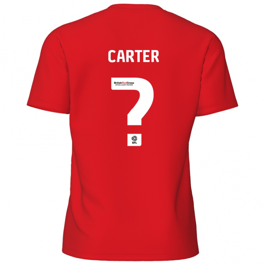 Kandiny Kinder Dan Carter #0 Rot Heimtrikot Trikot 2024/25 T-Shirt