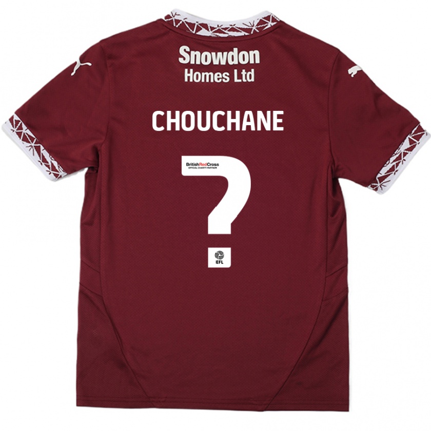 Kandiny Kinder Samy Chouchane #0 Burgundrot Heimtrikot Trikot 2024/25 T-Shirt