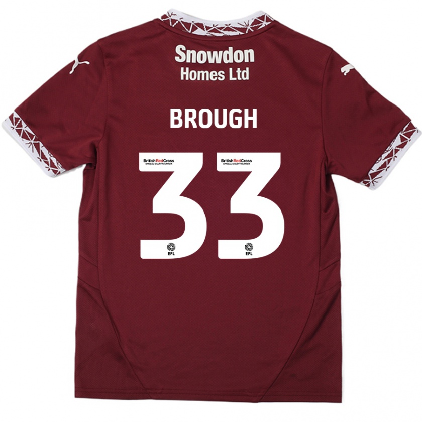 Kandiny Kinder Patrick Brough #33 Burgundrot Heimtrikot Trikot 2024/25 T-Shirt