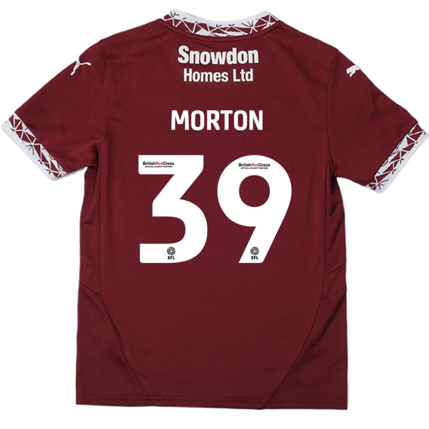 Kandiny Kinder Callum Morton #39 Burgundrot Heimtrikot Trikot 2024/25 T-Shirt