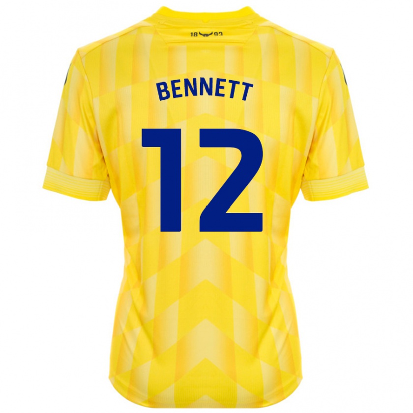 Kandiny Kinder Joe Bennett #12 Gelb Heimtrikot Trikot 2024/25 T-Shirt