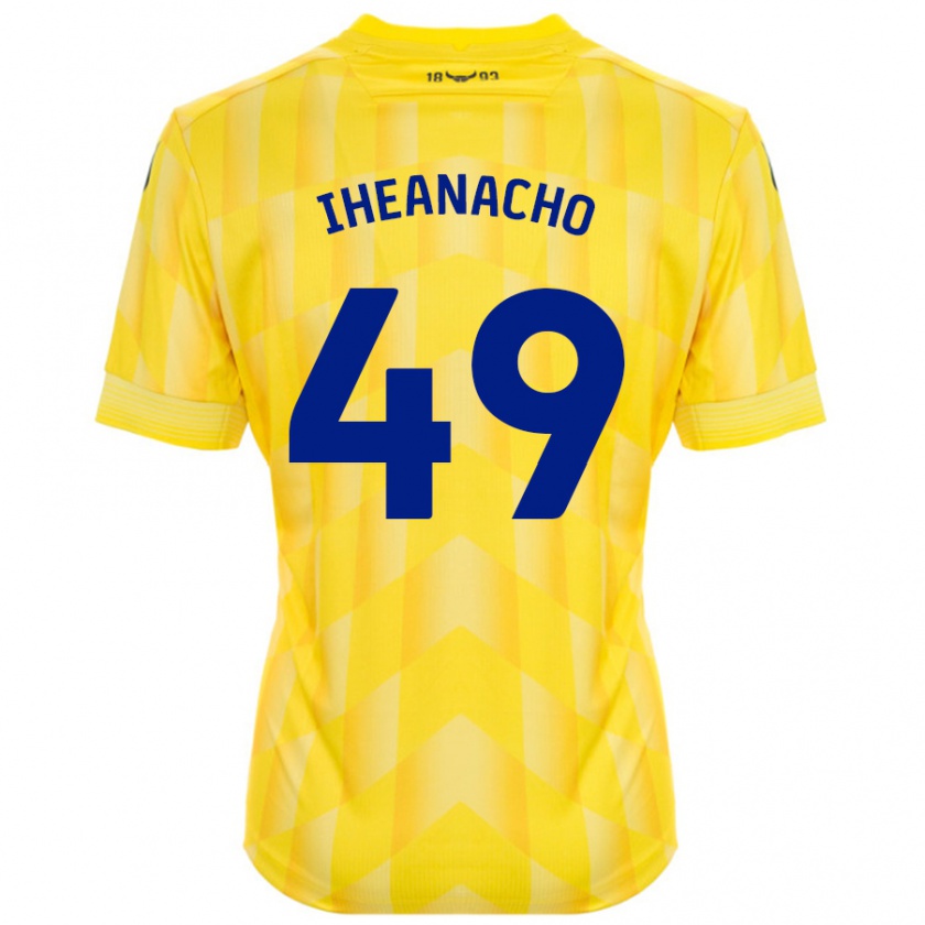 Kandiny Kinder Josh Iheanacho #49 Gelb Heimtrikot Trikot 2024/25 T-Shirt