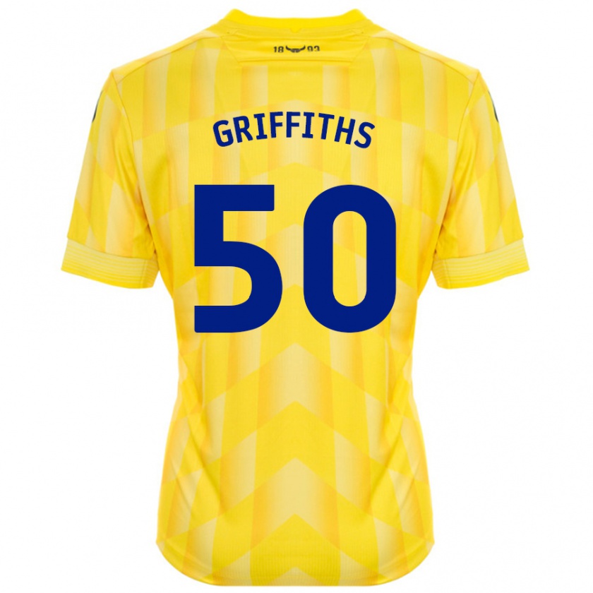 Kandiny Kinder Louis Griffiths #50 Gelb Heimtrikot Trikot 2024/25 T-Shirt