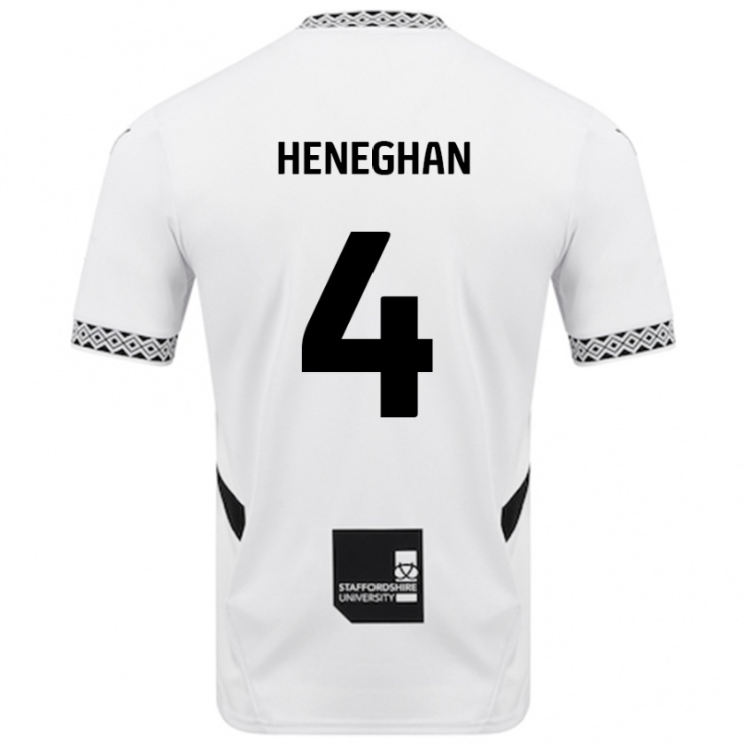 Kandiny Kinder Ben Heneghan #4 Weiß Heimtrikot Trikot 2024/25 T-Shirt