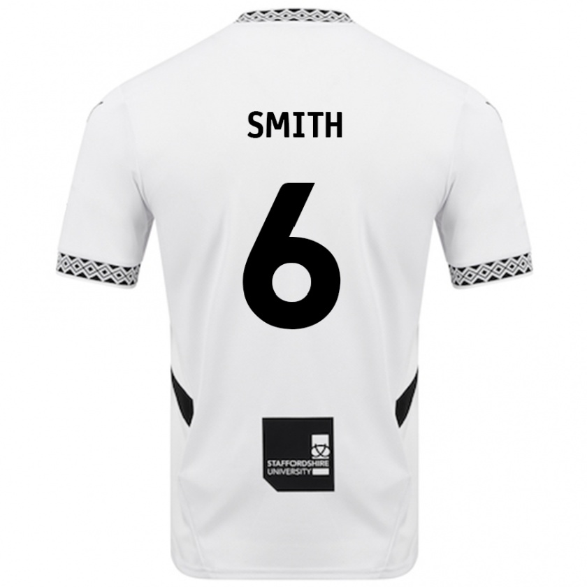 Kandiny Kinder Nathan Smith #6 Weiß Heimtrikot Trikot 2024/25 T-Shirt