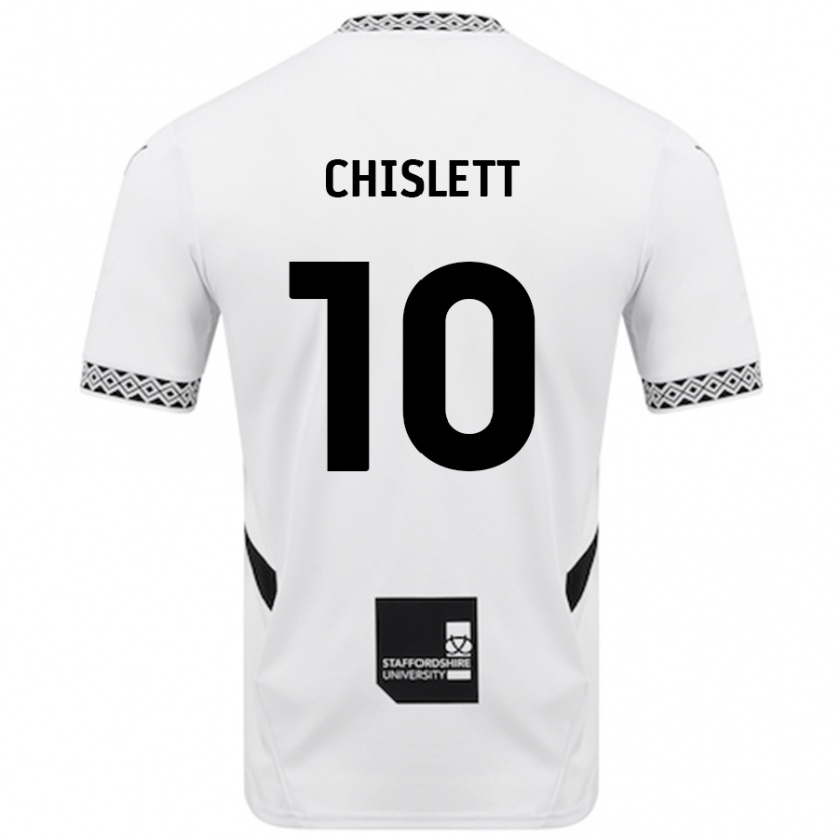 Kandiny Kinder Ethan Chislett #10 Weiß Heimtrikot Trikot 2024/25 T-Shirt