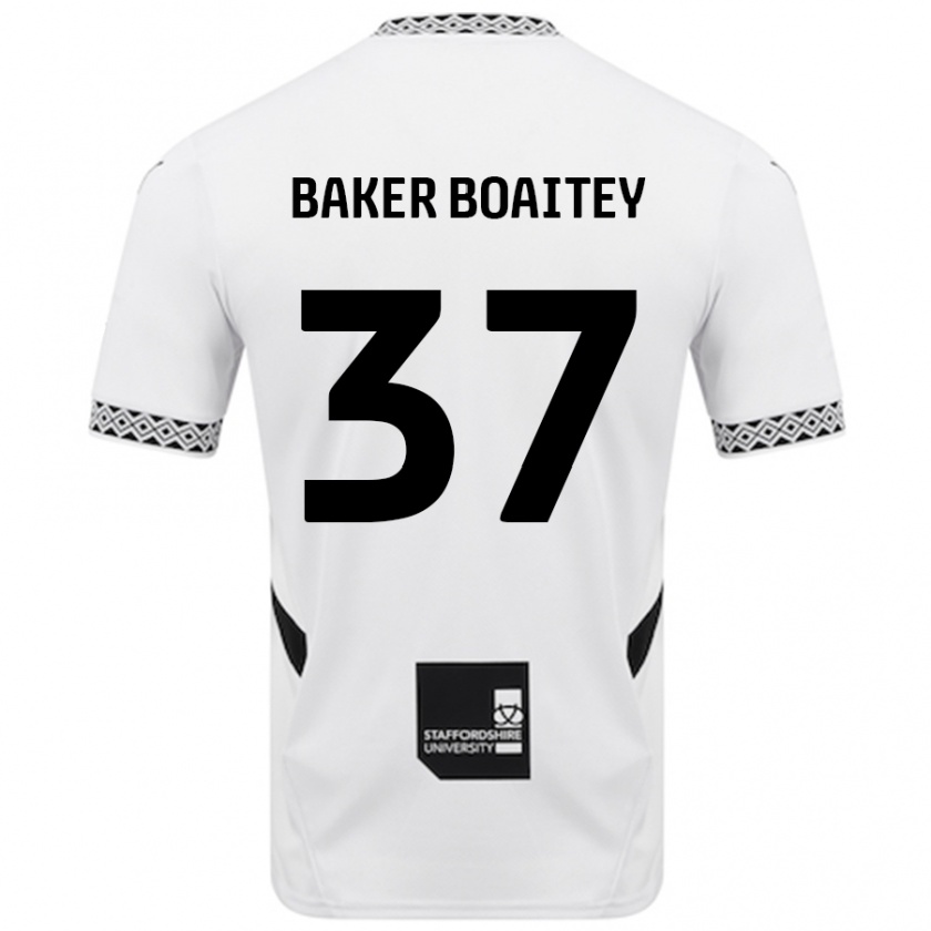 Kandiny Kinder Benicio Baker-Boaitey #37 Weiß Heimtrikot Trikot 2024/25 T-Shirt