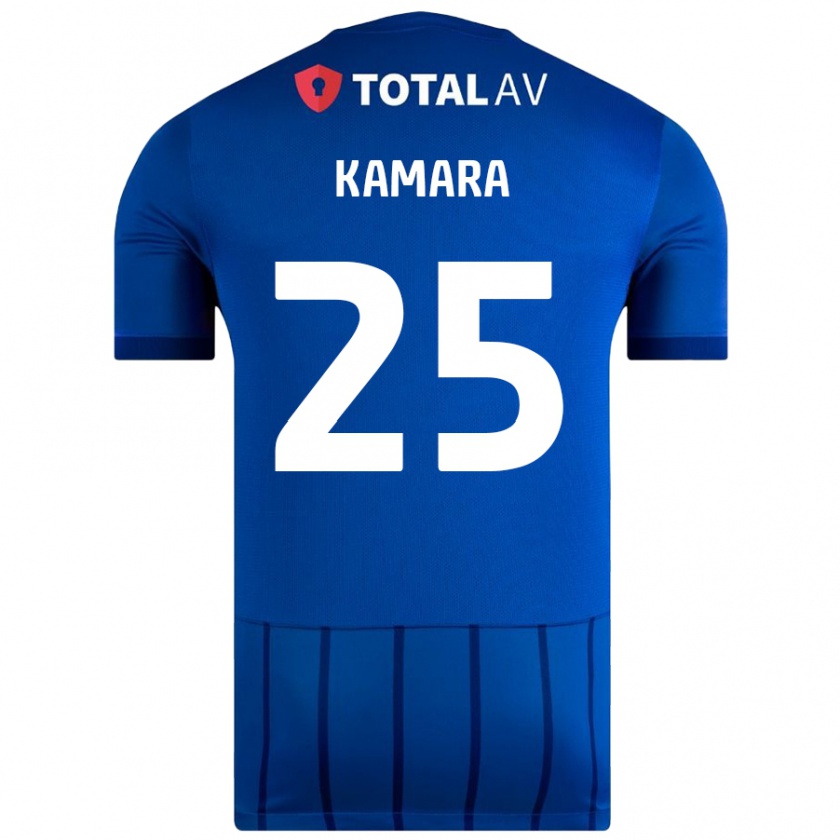 Kandiny Kinder Abdoulaye Kamara #25 Blau Heimtrikot Trikot 2024/25 T-Shirt