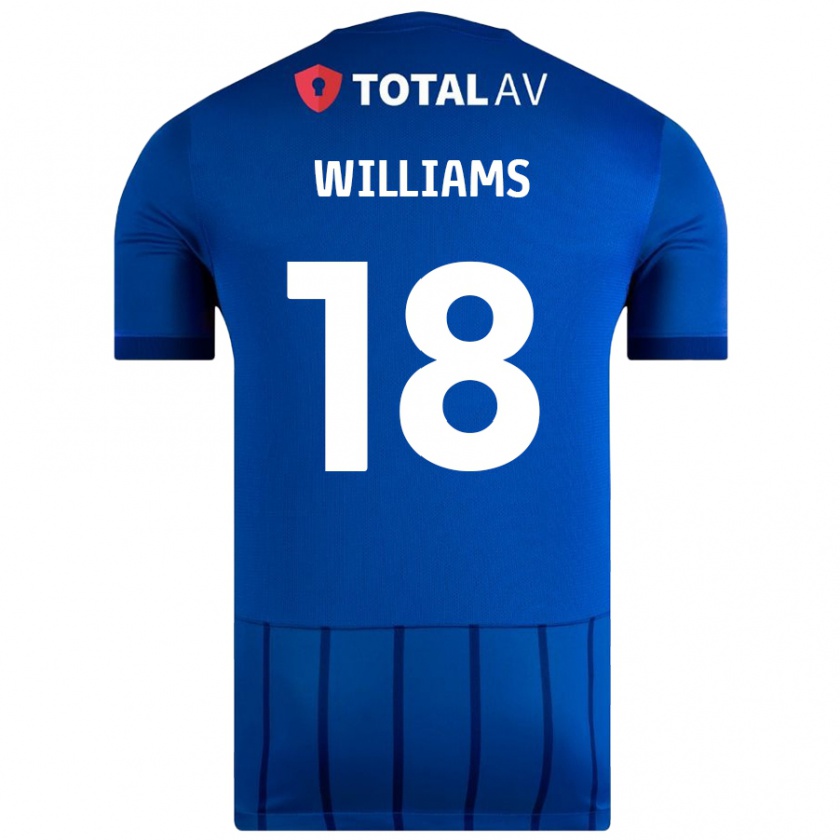 Kandiny Kinder Scarlett Williams #18 Blau Heimtrikot Trikot 2024/25 T-Shirt