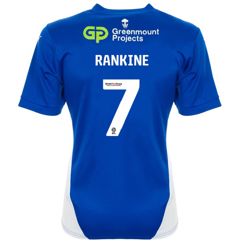 Kandiny Kinder Dion Rankine #7 Blau Weiß Heimtrikot Trikot 2024/25 T-Shirt