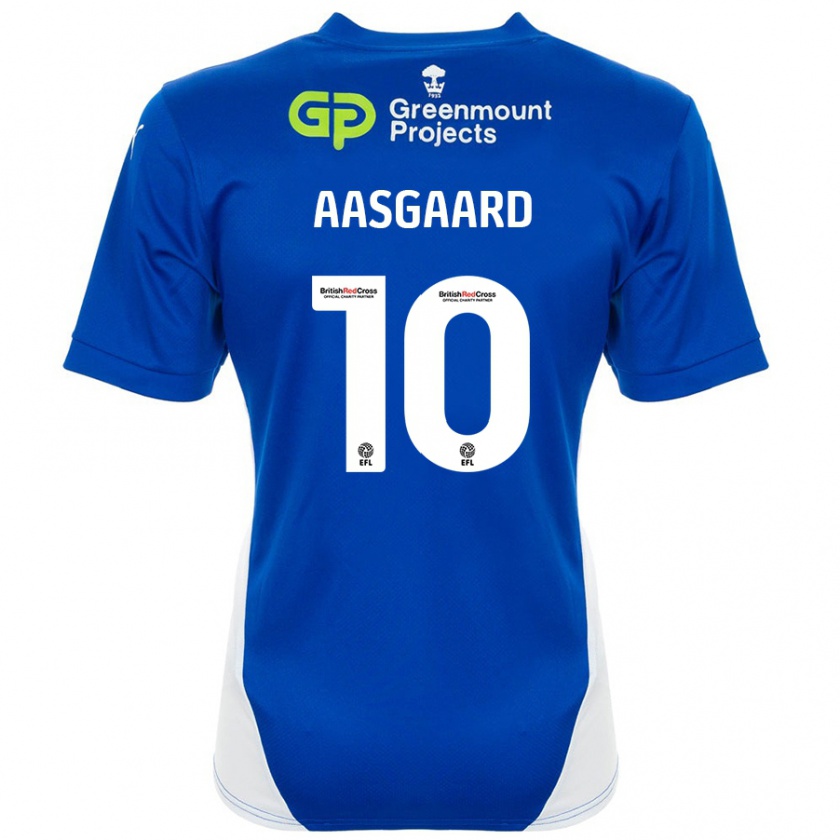 Kandiny Kinder Thelo Aasgaard #10 Blau Weiß Heimtrikot Trikot 2024/25 T-Shirt