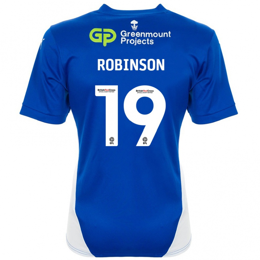 Kandiny Kinder Luke Robinson #19 Blau Weiß Heimtrikot Trikot 2024/25 T-Shirt