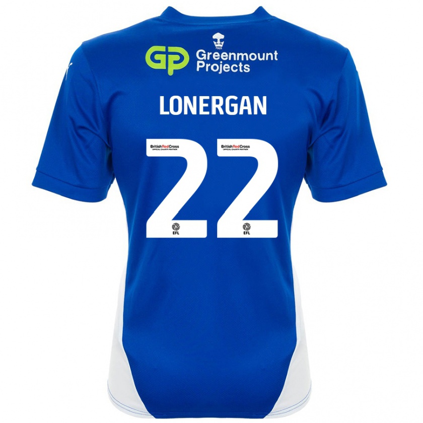 Kandiny Kinder Andy Lonergan #22 Blau Weiß Heimtrikot Trikot 2024/25 T-Shirt