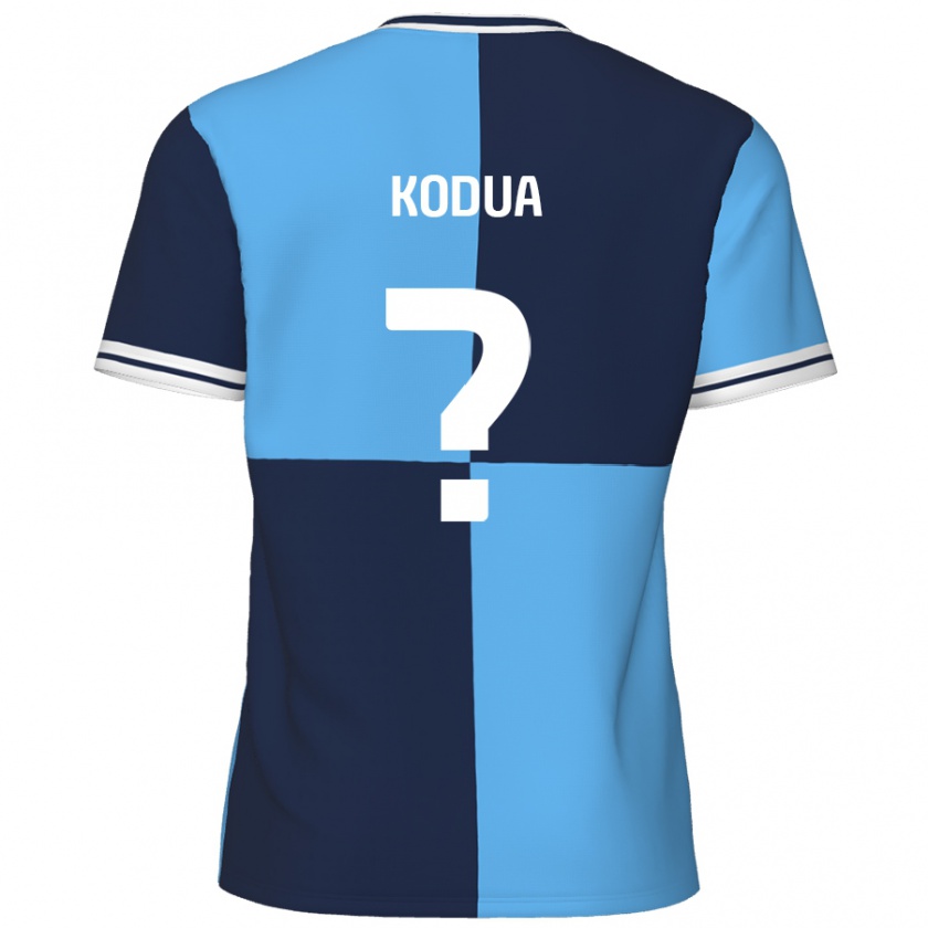 Kandiny Kinder Gideon Kodua #0 Himmelblau Dunkelblau Heimtrikot Trikot 2024/25 T-Shirt