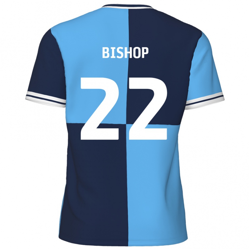 Kandiny Kinder Nathan Bishop #22 Himmelblau Dunkelblau Heimtrikot Trikot 2024/25 T-Shirt