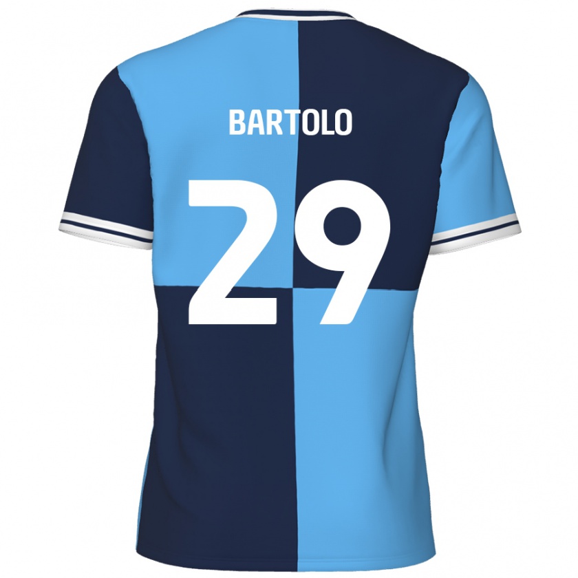 Kandiny Kinder Jaiden Bartolo #29 Himmelblau Dunkelblau Heimtrikot Trikot 2024/25 T-Shirt